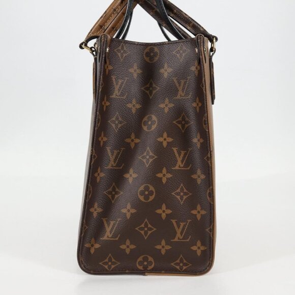 LOUIS VUITTON Monogram Reverse Giant On the Go MM Tote Bag M45321 LV Auth PP834A - Picture 4 of 16